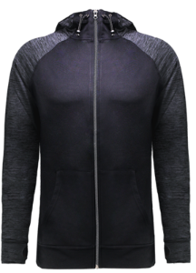 Moderner Kontrast Zip-Hoodie Herren