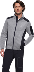HAKRO Herren Strickfleecejacke mit Softshell-Einsätzen